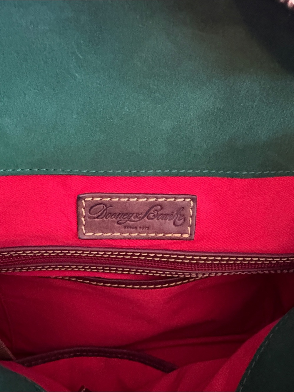 Dooney & Bourke Brown Leather Satchel with Brass Hardware - Picture 4 of 8
